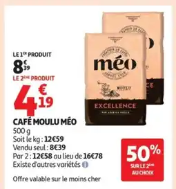 Auchan MÉO Café moulu offre