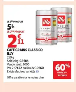 Auchan ILLY Café grains classico offre