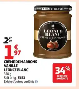Auchan LÉONCE BLANC Crème de marrons vanille offre