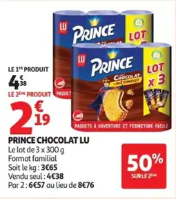 Auchan LU Prince chocolat offre