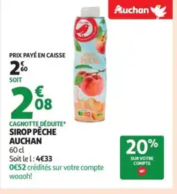Auchan AUCHAN Sirop pêche offre
