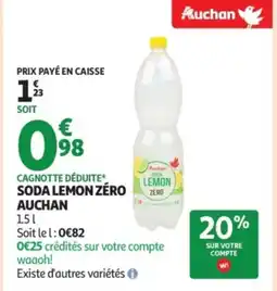 Auchan AUCHAN Soda lemon zéro offre