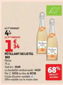 Auchan PÉTILLANT DE LISTEL Bio offre