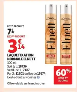 Auchan ELNETT Laque fixation normale offre