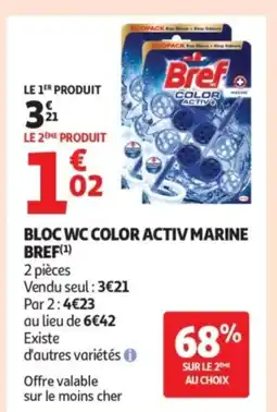 Auchan BREF Bloc wc color activ marine offre