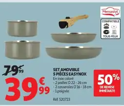 Auchan MENASTYL Set amovible 5 pièces easynox offre