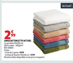 Auchan ACTUEL Linge de toilette offre