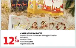 Auchan Carte de vœux unicef offre