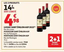 Auchan Lussac saint émilion aop 2022 offre
