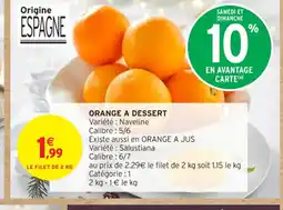 Intermarché Contact Orange a desser offre