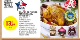 Intermarché Contact Chapon de pintade fermier label rouge igp offre