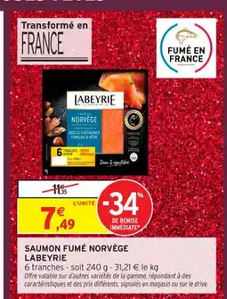 Intermarché Contact LABEYRIE Saumon fumé norvège offre