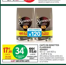 Intermarché Contact SENSEO Café en dosettes classique offre