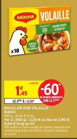 Intermarché Contact MAGGI Bouillon kub volaille offre