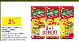 Intermarché Contact PANZANI Pâtes les 3 minutes coquillettes offre