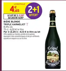 Intermarché Contact TRIPLE KARMELIET Bière blonde offre
