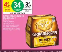 Intermarché Contact GRIMBERGEN Bière d'abbaye blonde offre
