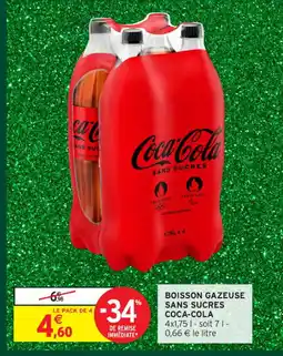 Intermarché Contact COCA-COLA Boisson gazeuse sans sucres offre
