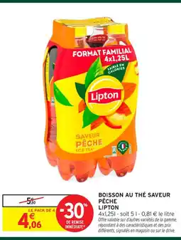 Intermarché Contact LIPTON Boisson au thé saveur pêche offre