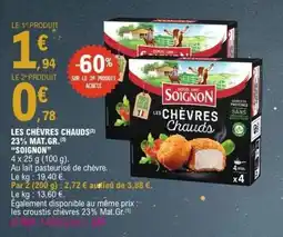 E.Leclerc SOIGNON Les chèvres chauds 23% mat.gr. offre