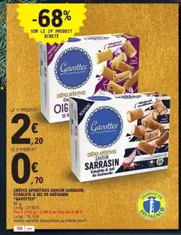 E.Leclerc GAVOTTES Crêpes apéritives saveur sarrasin, échalote & sel de guérande offre