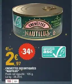 E.Leclerc NAUTILUS Crevettes decortiquées offre