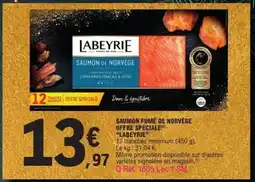 E.Leclerc LABEYRI Saumon fumé de norvège offre spéciale offre