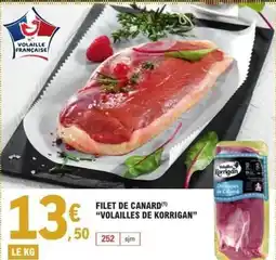 E.Leclerc VOLAILLES DE KORRIGAN Filet de canard offre
