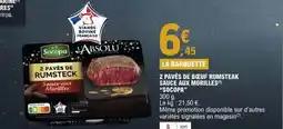 E.Leclerc SOCOPA 2 pavés de bœuf rumsteak sauce aux morilles offre