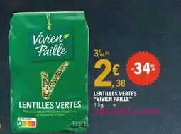 E.Leclerc VIVIEN PAILLE Lentilles vertes offre