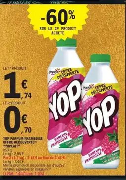 E.Leclerc YOPLAIT Yop parfum framboise offre découverte offre