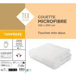 Carrefour Tex home couette microfibre tempérée offre