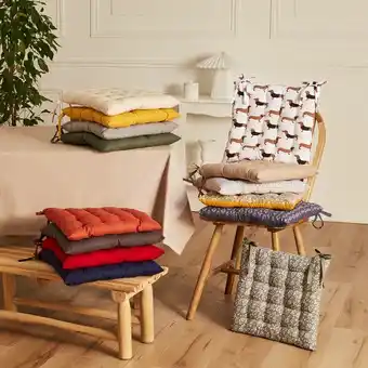 Carrefour Tex home galette de chaise offre