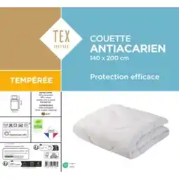 Carrefour Market Tex home la couette anti-acarien tempérée offre