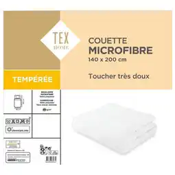 Carrefour Market Tex home couette microfibre tempérée offre