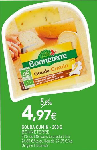 naturéO Bonneterre gouda cumin offre