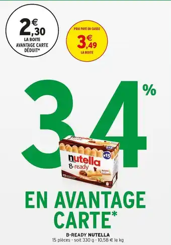 Intermarché Nutella b-ready nutella offre