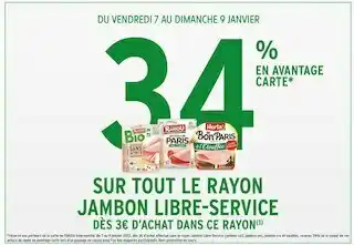 Intermarché Herta / ranou bon plan sur tout le rayon jambon libre-service de marque herta et ranou offre