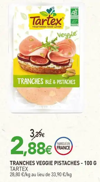 Tartex tranches veggie pistaches