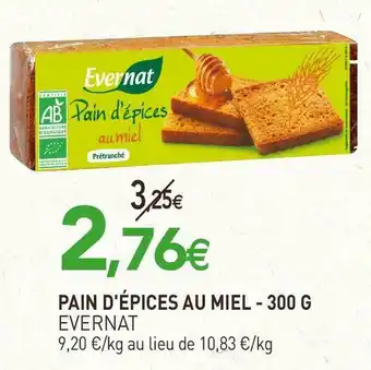 naturéO Evernat pain d'épices au miel offre