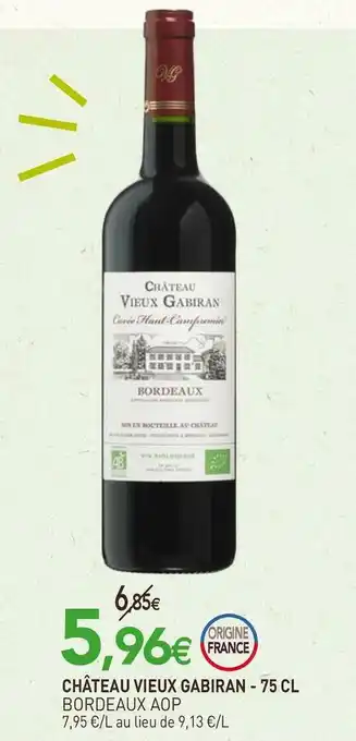 naturéO Château vieux gabiran - 75 cl bordeaux aop offre