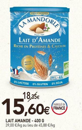 naturéO La mandorle lait amande - 400 g offre