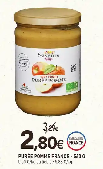 naturéO Purée pomme france - 560 g offre