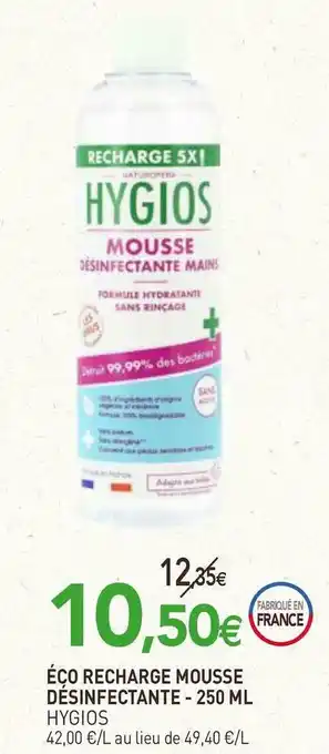 naturéO Hygios éco recharge mousse désinfectante - 250 ml offre