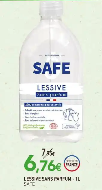 naturéO Safe lessive sans parfum offre