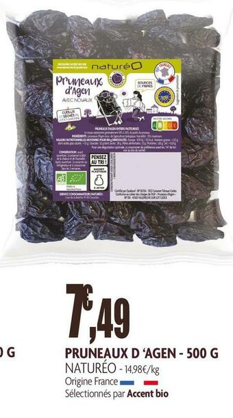 naturéO Naturéo pruneaux d ‘agen offre
