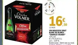 E.Leclerc CHARLES VOLNER Vin mousseux brut blanc de blancs offre