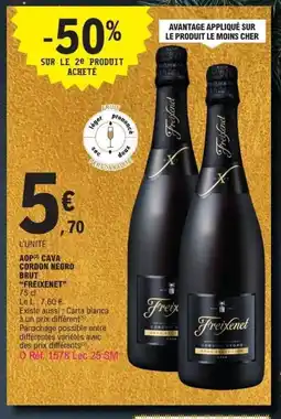 E.Leclerc FREIXENET Aop cava cordon negro brut offre