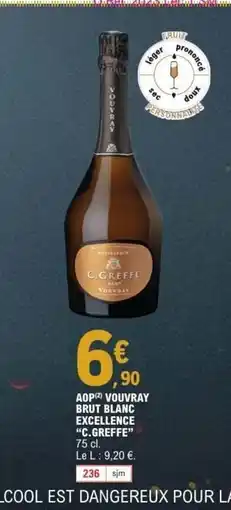 E.Leclerc C.GREFFE Aop vouvray brut blanc excellence offre