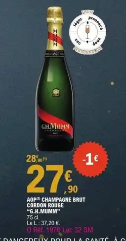 E.Leclerc G.H MUMM Aop champagne brut cordon rouge offre